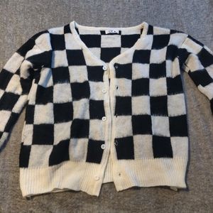 Black & White Checkered Cardigan